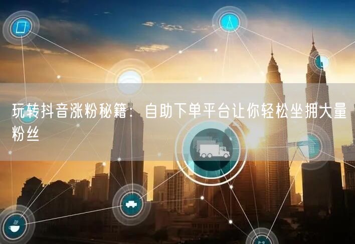 玩转抖音涨粉秘籍:自助下单平台让你轻松坐拥大量粉丝
