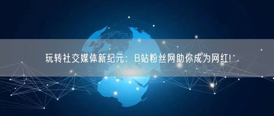 玩转社交媒体新纪元：B站粉丝网助你成为网红!